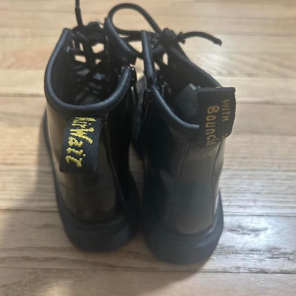 Doc Martens Rainbow Patent Black Boots - Picture 3 of 5